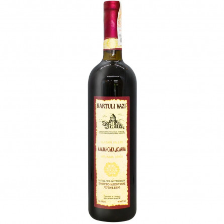 Вино Kartuli Vazi Алазанская Долина натуральное красное полусладкое 11% 0.75л
