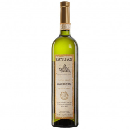 Вино белое Картули Вази Алазанская Долина натуральное виноградное высококачественное полусладкое 10.5% 750мл slide 1