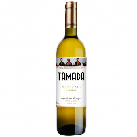 Вино Тамада Пиросмани белое полусладкое 12% 0.75л