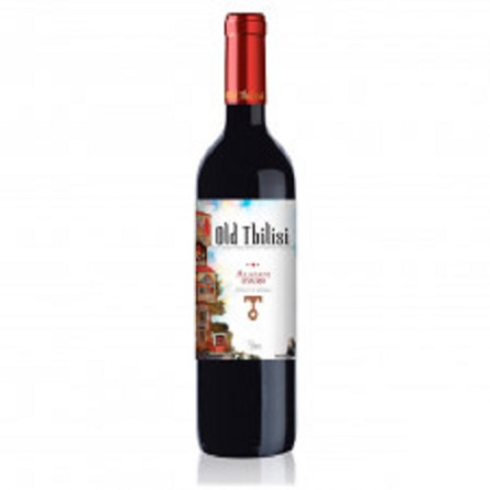 Вино Old Tbilisi Алазани красное полусладкое 12% 0,75л slide 1