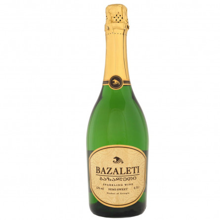 Вино игристое Bazaleti белое полусладкое 12% 0,75л