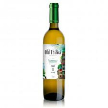 Вино Старый Тбилиси Цинандали белое сухое 0,75л slide 1