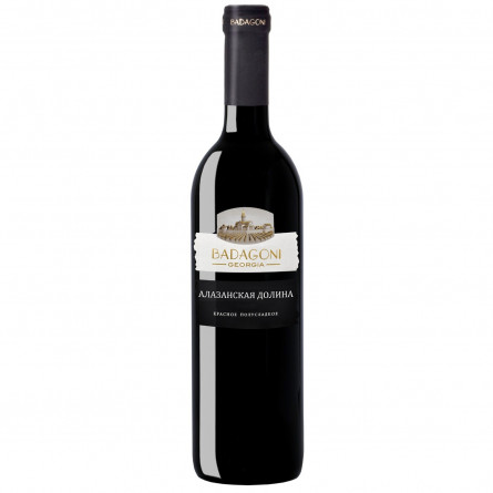 Вино Badagoni Алазанская долина красное полусладкое 10-12% 0,75л slide 1