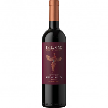 Вино Tbilvino Alazani Valley красное полусладкое 11.5% 0,75л slide 1