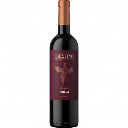Вино Tbilvino Tbilisi красное сухое 12% 0,75л slide 1