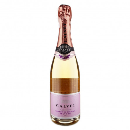 Вино игристое Calvet Cremant de Bordeaux Brut Rose розовое сухое 10,5% 0,75л slide 1