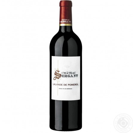 Вино Chateau Sergant Lalande de Pomerol сухое красное 13% 0,75л slide 1