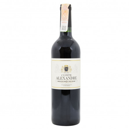 Вино Comte Alexandre красное полусладкое 10,5% 0,75л slide 1