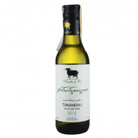 Вино Koncho&amp;Co Tsinandali белое сухое 13% 187мл