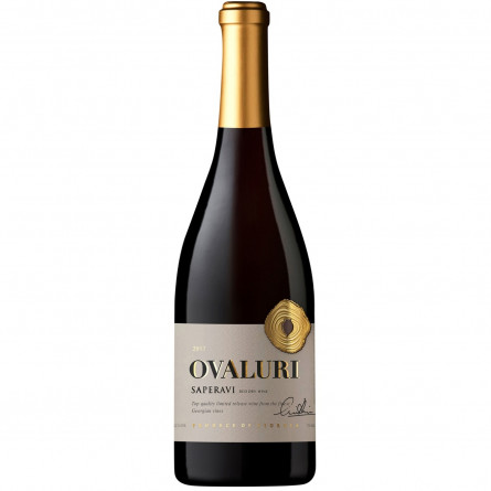 Вино Ovaluri Saperavi червоне сухе 12,6% 0,75л