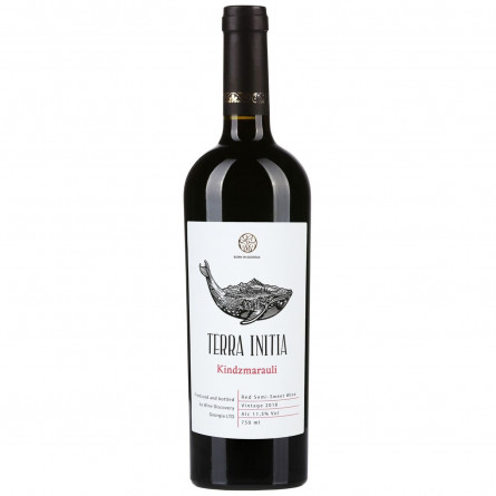 Вино Terra Initia Kindzmarauli красное полусладкое 11,5% 0,75л