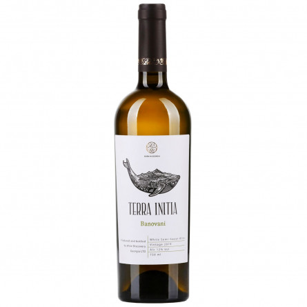 Вино Terra Initia Banovani біле напівсолодке 14% 0,75л
