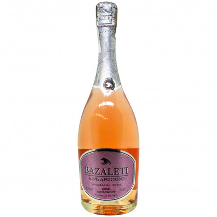 Вино игристое Bazaleti розовое полусладкое 11,5% 0,75л