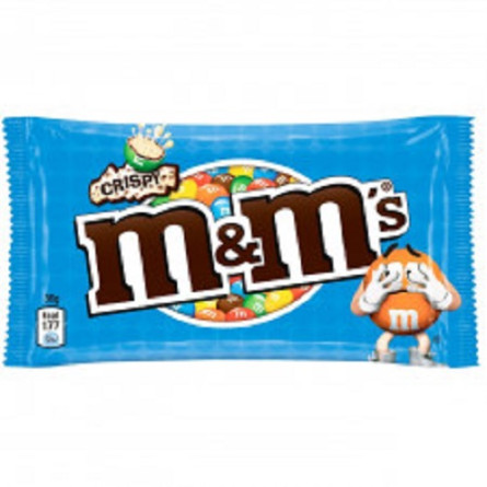 Драже M&amp;amp;amp;amp;M's з рисовими кульками у молочному шоколаді і різнокольоровій глазурі 36г