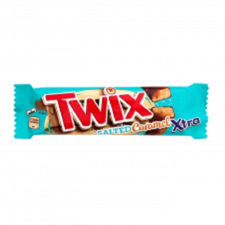 Батончик шоколадний Twix Xtra Солона карамель 75г