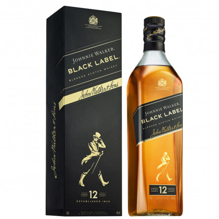 Виски Johnnie Walker Black Label 12 лет 40% 0,7л в подарочной коробке