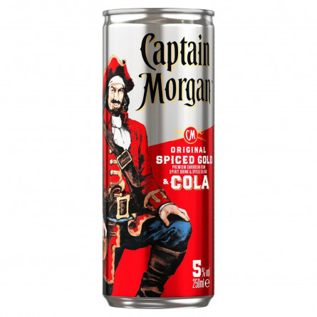Напій Captain Morgan Spiced Gold Rum-Cola 5% 0,25л