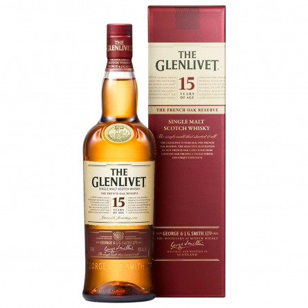 Виски The Glenlivet 15 лет 40% 0,7л в подарочной упаковке