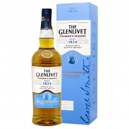 Виски The Glenlivet Founder's Reserve 40% 0,7л в подарочной упаковке