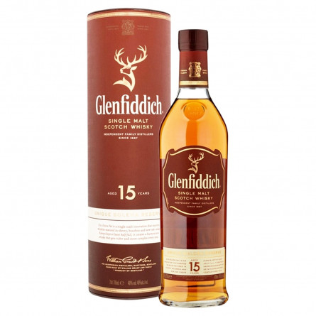 Виски Glenfiddich 15 лет 40% 0,7л в тубусе