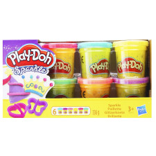 Набор пластилина Play-Doh Sparkle 6шт 336г mini slide 1