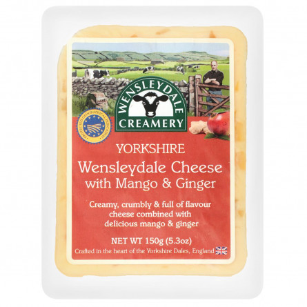 Сыр Wensleydale Creamery Yorkshire с манго и имбирем 30-36% 150г slide 1