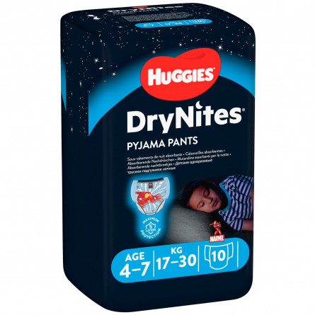 Ночные трусики-подгузники Huggies DryNites для мальчиков 4-7лет 10шт
