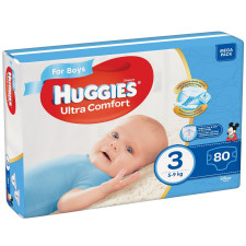 Підгузники Huggies Ultra Comfort for Boys 3 5-9кг 80шт mini slide 1