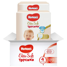 Підгузники-трусики Huggies Elite Soft 4 для дітей 9-14кг 84шт mini slide 1