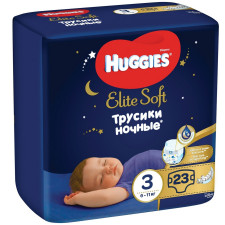 Підгузки-трусики Huggies Elite Soft Overnights 3 6-11кг 23шт mini slide 1