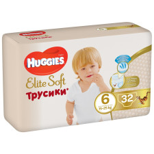 Трусики-підгузки Huggies Elite Soft Pants Mega 6 (XL) 32шт mini slide 1
