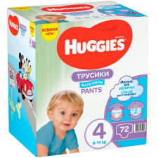 Підгузки-трусики Huggies для хлопчиків 4 9-14кг 72шт/уп mini slide 1