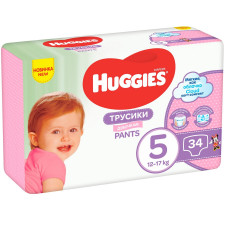 Підгузки-Трусики Huggies для дівчаток 5 12-17кг 34шт mini slide 1