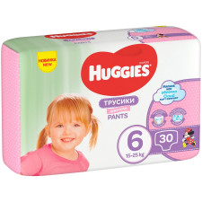 Трусики-подгузники Huggies Pants 6 Jumbo 15-25кг для девочек 30шт mini slide 1