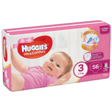 Підгузки Huggies Ultra Comfort для дівчаток 3 5-9кг 56шт mini slide 1