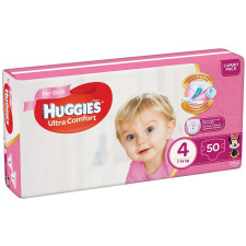 Підгузки Huggies Ultra Comfort для дівчаток 4 7-16кг 50шт mini slide 1