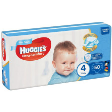 Підгузки Huggies Ultra Comfort для хлопчиків 4 7-16кг 50шт mini slide 1