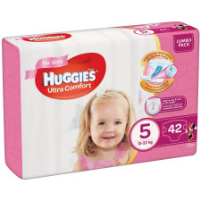 Підгузники Huggies Jumbo Ultra Comfort для дівчаток 5 12-22кг 42шт mini slide 1