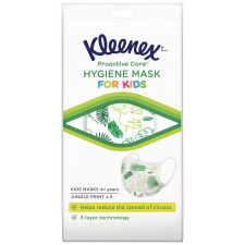 Маска Kleenex захисна гігієнічна з принтом для дітей від 3 років 5шт mini slide 1