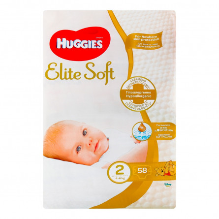 Підгузки Huggies Elite Soft 2 4-6кг 58шт