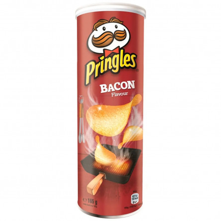 Чіпси Pringles картопляні зі смаком бекону 165г