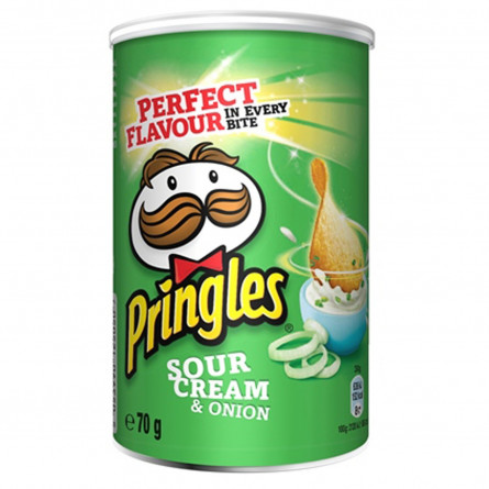 Чіпси Pringles картопляні зі смаком сметани та цибулі 70г