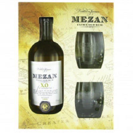 Ром Mezan Jamaica XO 40% 0.7л + 2 склянки