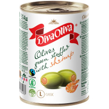 Оливки Diva Oliva зелені з креветкою 300г mini slide 1