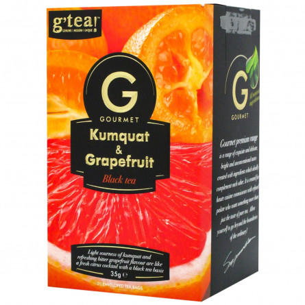 Чай чорний G'tea! Gourmet кумкват і грейпфрут 20шт 1.75г