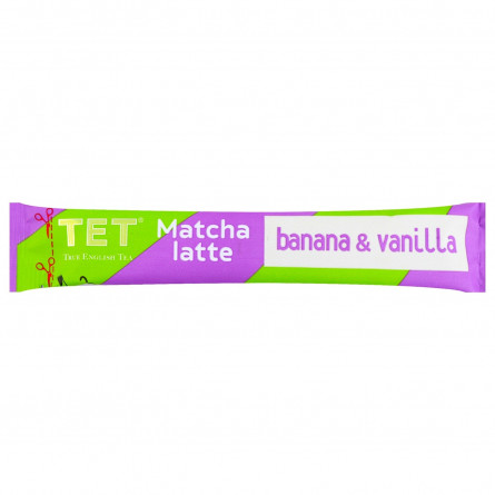 Напій ТЕТ matcha latte на основі зеленого чаю банан з ароматом ванілі 10г