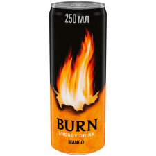 Напій Burn Манго енергетичний безалкогольний сильногазований 250мл жерстяна банка mini slide 1