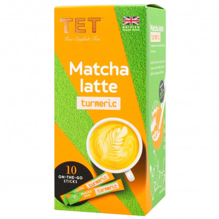 Напій ТЕТ matcha latte на основі зеленого чаю з ароматом куркума-Імбир 10шт*10г