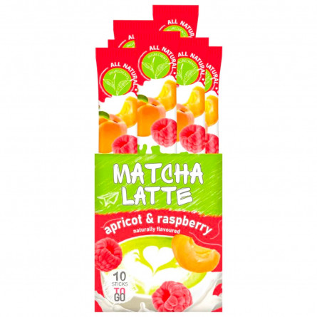 Напій G'tea! Matcha Latte на основі зеленого чаю з абрикосом і малиною 10шт