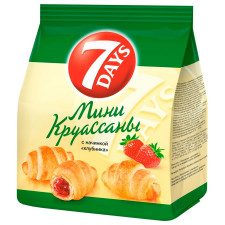 Круасани 7 Days міні з полуничною начинкою 60г mini slide 1